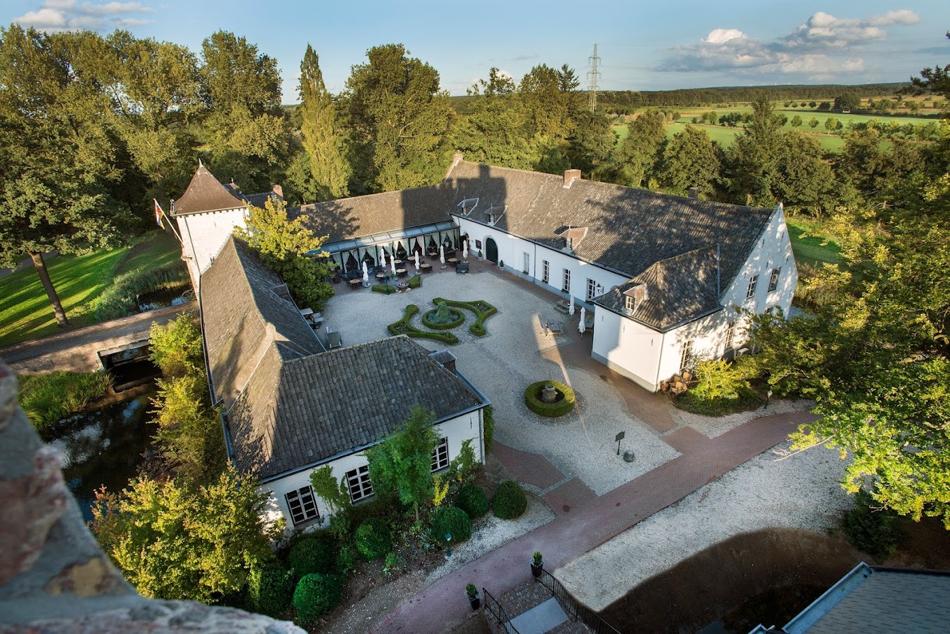 Uitzicht over Kasteel Daelenbroeck in Herkenbosch
